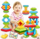 30 Pcs Montessori Toys for 1 1+ Year Old Baby 6-12 Months, Stacking Building Blo