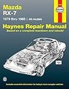 Mazda RX-7, GS, GSL & GSL-SE (79-85) Haynes Repair Manual
