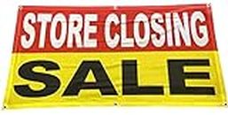 4Less 2x4 Ft Store Closing Sale Banner Sign RYB - Polyester Fabric