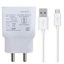 33W Charger for LG G3 Charger Original Mobile Wall Charger Fast Charging Android Smartphone Qualcomm 3.0 Charger Hi Speed Rapid Fast Charger with 1.2m Micro Cable - (White, VO, SE.I1)