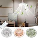Clearance Ceiling Fans with Lights, 𝐅𝐥𝐮𝐬𝐡 Mount Ceiling Fan with LED Light Remote Control Dimmable Modern Low Profiles Bladeless Small Ceiling Fan for Bedroom Deal of The Day Clearance