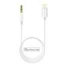 SKOYPU Cable auxiliar de audio para automóvil iPhone AUX [Certificado MFi] Conector Lightning a cable de 3,5 mm Compatible con iPhone 14/13/13 Pro/SE/12/12 Pro/11 Home/Auriculares/coche estéreo
