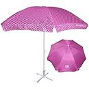SIGNISTICS 8ft Big Size Printed Pink Umbrella with Cross Leg Floor Stand for Outdoor Beach Resort Lawn Garden Terrace Patio Pool Café Multipurpose Waterproof Windproof Sun Shed (Made In India)