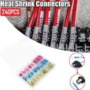 240PCS Heat Shrink Butt Wire Connectors Electrical Crimp Automotive Terminals