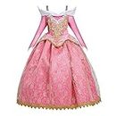 MYRISAM Girls Fancy Princess Sleeping Beauty Lace Dress Halloween Costume Birthday Cosplay Party Dress Up Outfit 11-12T