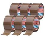 Tesa 64014 6 Rolls of Parcel Tape 66 m x 50 mm, Brown