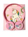 Caught Trendy Unicorn Theme Headphones for Girls Children Teens, Wired Headphones for Kids with Adjustable Headband, 3.5mm Jack and Over On Ear Headset w/Mic for School Birthday Xmas Unicorn Gift.