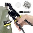 HAPDEN Grommet Tool Kit, 3/8 inch Handheld Eyelet Kit Manual Grommet Press Machine with 500 pcs 10 mm Grommets