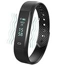 Three-T Fitness Tracker d'activité Bluetooth 4.0 Smart Bracelet Sport podomètre avec Moniteur de Sommeil/Step Tracker/Compteur de Calories pour Android et iOS Smartphones, Noir