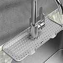 Kitchen Sink Splashing Guard Mat, Silicone Faucet Mat Handle Drip Catcher Tray Behind Faucet, Drying Mat For Kitchen Counter Bathroom Prime Of Day Deals 2024 and Sales Today Clearance Prime