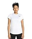 Puma Women's Solid Regular Fit T-Shirt (683706_White
