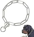 Woofy GSD Choke Chain Dog Collars Fur Saver Training Long Link Chrome Plated Choker, German Shepherd Dog Training Chock Chain