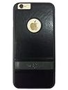 Kinse PU Leather Back Case Cover for Apple iPhone 6 6S - Black