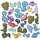 AXEN 26PCS Dinosaur Embroidered Iron on Patches DIY Accessories, Assorted Dinosaur Decorative Patches, Cute Sewing Applique for Jackets, Hats, Backpacks, Jeans, 26 Pieces Package