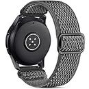 22mm Smart Watch Strap Compatible with Samsung Galaxy Watch 3 45mm Band/Gear S3 Frontier/Samsung Galaxy Watch 46mm Band, Galaxy Gear S3 Classic Soft Elastic Solo Loop Bands for Women Men, Darkgray