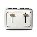 Touchscreen Toaster, Toaster with Touch-Activated Display, Kitchenware by Drew Barrymore (4-Slice, White Icing)