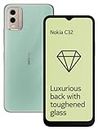 Nokia C32 with 50MP Dual Rear AI Camera | Toughened Glass Back | 4GB RAM, 128GB Storage | Upto 7GB RAM with RAM Extension | 5000 mAh Battery | 1 Year Replacement Warranty | Android 13 | Breezy Mint
