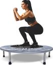 38" Foldable Mini Trampoline, Fitness Trampoline with Safety Pad, 300lbs