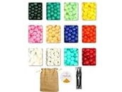 12 Types of Colorful 900+ pcs 8mm of Plastic Beads - Perfect for Crafting (12 Colors Sorted Beads)