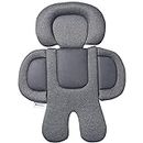 Innokids Car Seat Head and Body Supports for Infant, 2-in-1 Reversible Baby Car Seat Insert Stroller Soft Cushion Suitable for All The Season (Gray/Black)