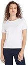 Tommy Jeans TJW SOFT JERSEY TEE, S/S Knit Tops Donna, Bianco (White), L