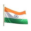 The Flag Corporation Indian National Outdoor Flag Of 3Ft X 4.5Ft In Knitted Polyester Hulk Knit, Saffron,White,Green, Navy Blue