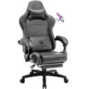 GTPLAYER PRO Gray Gaming Chair with Footrest & Dual Bluetooth 5.1 Speakers