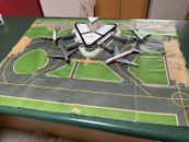 1960’s Sears Exclusive Jet International Airport Play Set With Mat & 4 Airplanes