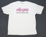 Camiseta Rara de Colección Allegra D Fexofenadina Farmacéutica Alivio de la Alergia Años 2000 XL