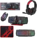 4in1 PC Gaming Set LED Tastatur Maus Headset & Mauspad Gamer Bundle UK XTRIKE