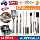 Barbecue Grilling Utensil Accessories Camping Outdoor Cooking Tools 10pcs Kit AU