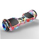 Hoverboard, XCJump Self-Balancing Scooter, 7-Inch Light Up Wheels with LED and Bluetooth Music Speaker Electric Scooter, Self-Balancing Hoverboards for Teens, Adults（Red）