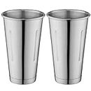 Metal Magery Stainless Steel Milkshake Cups Immersion Hand Blender Malt Cup 30 oz Set of 2