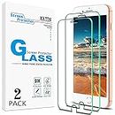 KATIN [2-Pack] Tempered Glass For Apple iPhone 8 Plus, iPhone 7 Plus, iPhone 6S Plus, iPhone 6 Plus 5.5-Inch Screen Protector, Bubble Free, 9H Hardness, Case Friendly