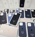 Genuine Original Leather/ Silicone Case for Apple iPhone 15, Plus, Pro, Pro Max