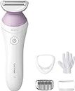 Philips Female Grooming Lady Shaver Series 6000, Cordless Wet & Dry use, 4 accessories, BRL136/00