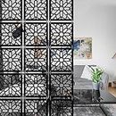 OLIVE TREE Room Partitions Hanging Room DIY Divider Panel Modern Hanging Screen Partition for Decorating Bedding, Dining, Study and Sitting Living -Room, Hotel - Black-6010