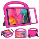 SUPLIK Kids Case for Samsung Galaxy Tab A 8.0 inch 2019 ONLY(SM-T290/T295), Galaxy Tab A 8.0 2019 Case with Screen Protector, Durable Shockproof Handle Stand Protective Cover, Pink