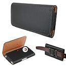 Belt Hip Holster Carrying Case for Cellphone, Black Faux Leather Pouch Belt Loop Holster Compatible for Lumia 1520