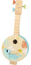 TOOLLAND Banjo 3 String Toy - Miniature Wooden Guitar for Kids, 3 Years+