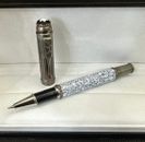 Luxury Patron of Arts Burgess Series White&Blue+Silver Color Rollerball Pen
