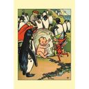 Buyenlarge 'Fairies, Penguins & a Baby' by Rosa C. Petherick Painting Print in Green | 42 H x 28 W x 1.5 D in | Wayfair 0-587-16666-5C2842