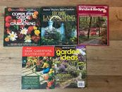 Lote de 5 libros de jardinería paisajismo en el hogar, guía completa de jardinería, arbustos...