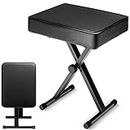 CAHAYA Keyboard Bench Adjustable Height Keyboard Stool Chair Seat 3.5in Thick Padded Cushion Piano Bench for Electronic Digital Keyboards Pianos, X-Style CY0296