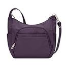 Travelon Anti-theft Classic Crossbody Bucket Bag, Purple