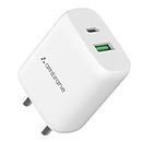 Ambrane 30W USB & Type C Fast Charger with QC & PD Technology, Fast Charging Compatible with iPhone, iPad, Samsung Galaxy, Note, Redmi, Mi, Oppo,Smartphones and More (RAAP H30, White)