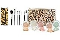 LEOPARD KIT w/BRUSH BAG SET Mineral Makeup Bare Face Sheer Powder Matte Foundation Cover by Sweet Face Minerals (Fair Shade 2)