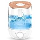 HLS Cool Mist Humidifiers for Bedroom, 3.5L Ultrasonic Air Humidifier for Home Whisper Quiet, Top Fill Small Humidifier for Baby Women Nursery Plants Office, Auto Off, Filterless Vaporizer BPA-Free