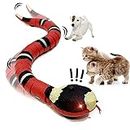 Pet2U 1PC Snake Cat Toy for Cats, Smart Sensing Snake Rechargeable, Automatically Sense Obstacles and Escape, Realistic S-Shaped Moving Electro-Sensing Cat Snake Toy