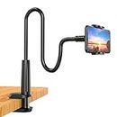 SHAWE Phone Holder Bed Gooseneck Mount - Flexible Arm 360 Mount Clip Adjustable Bracket Clamp Stand Compatible with Cell Phone 11 Pro XS Max XR X 8 7 6 Plus 5 4, Samsung S10 S9 S8 for Bedroom Desk